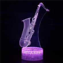 Load image into Gallery viewer, guitar saxphone piano 7 Led Night Lamps